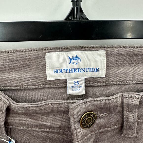 SOUTHERN TIDE NWT Gray Garment Dyed Skinny Jeans // 0 - Picture 6 of 10